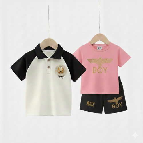 1 pis polo shirt 1set t-shirt